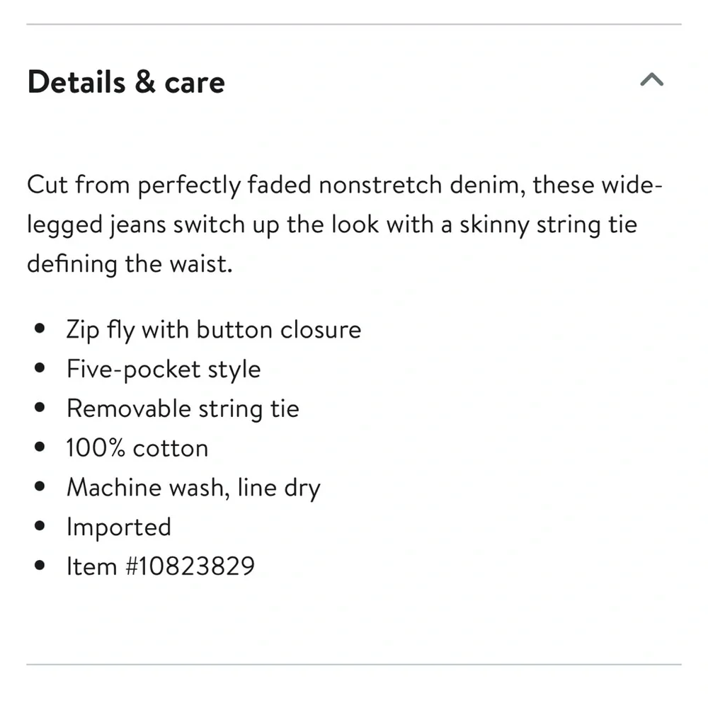 Mango Tie Waist Wide leg jeans Light Blue Denim with Zip Fly size 6 - Picture 12 of 12